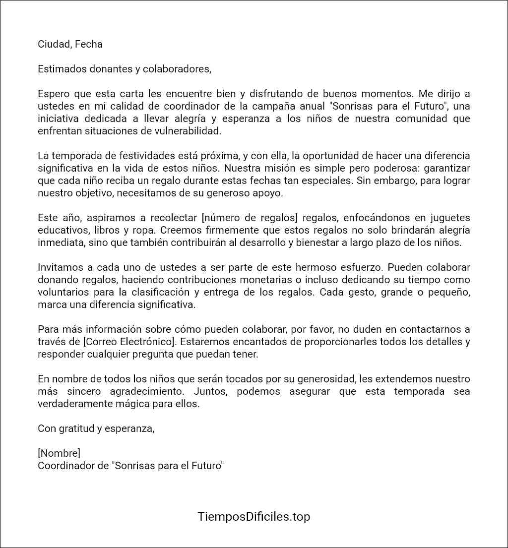 carta para pedir regalos para los niños plantilla